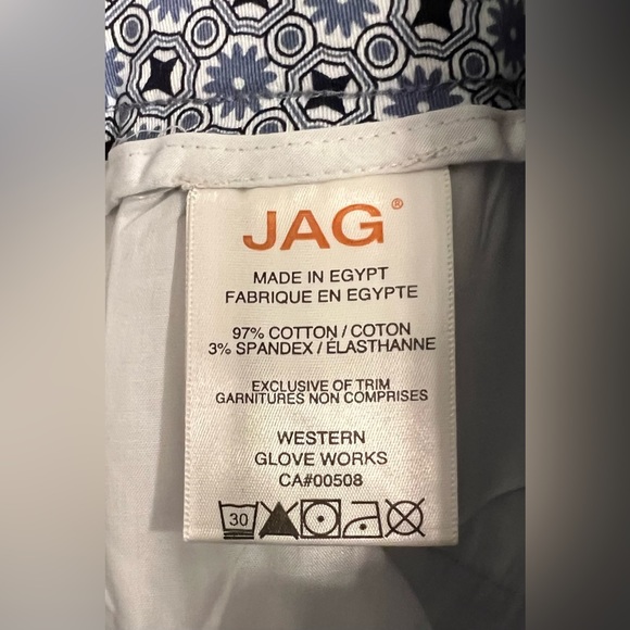 NWT Jag Short 12 Black, Blue & White Print - Picture 7 of 12